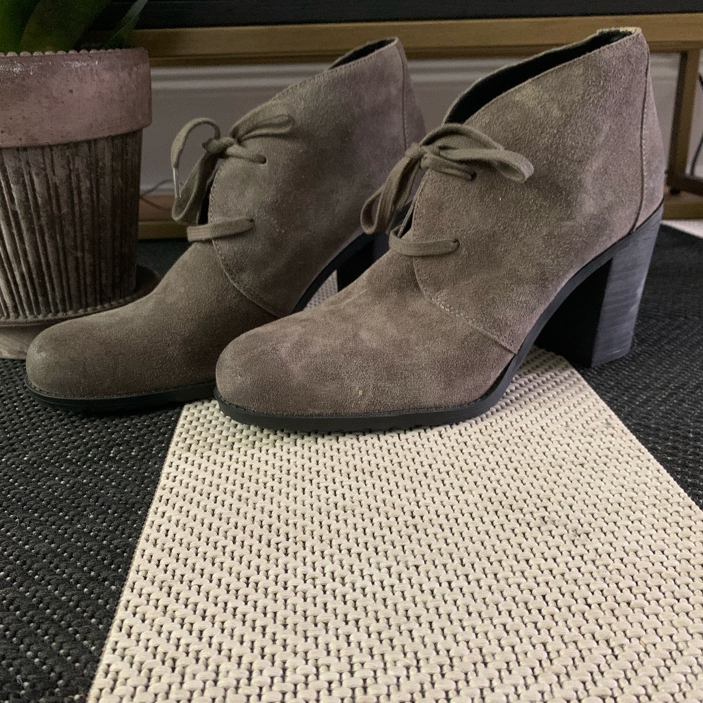 Franco Sarto Grey Real Suede Booties